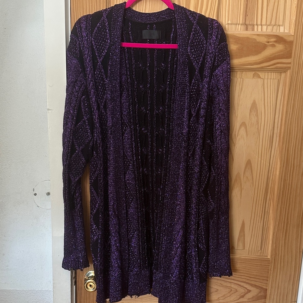 RtA Purple and Black Cardigan